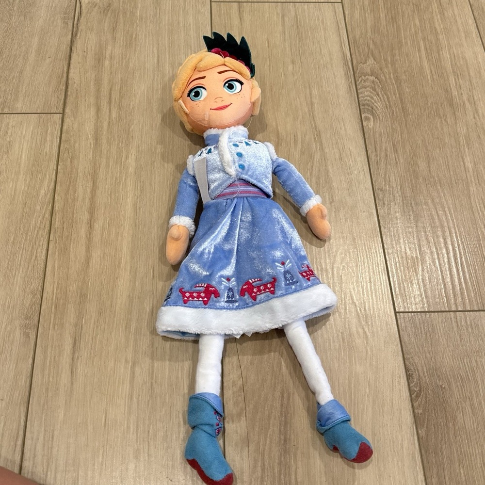 Disney Store Frozen Anna Olaf's Frozen Adventure Holiday Plush Doll 18 Inch